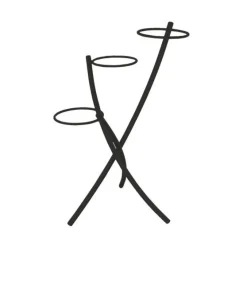 Porte plante tube anthracite pour 3 pots Ø20 cm