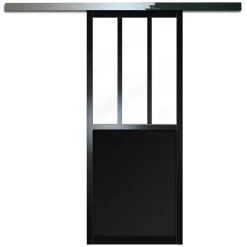 Porte coulissante Atelier noire 204 x 83 x 4 cm SKYLAB