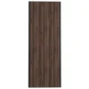 Porte de placard recouplable noyer fumé profil noir 92cm x1