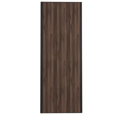 Porte de placard recouplable noyer fumé profil noir 62cm x1