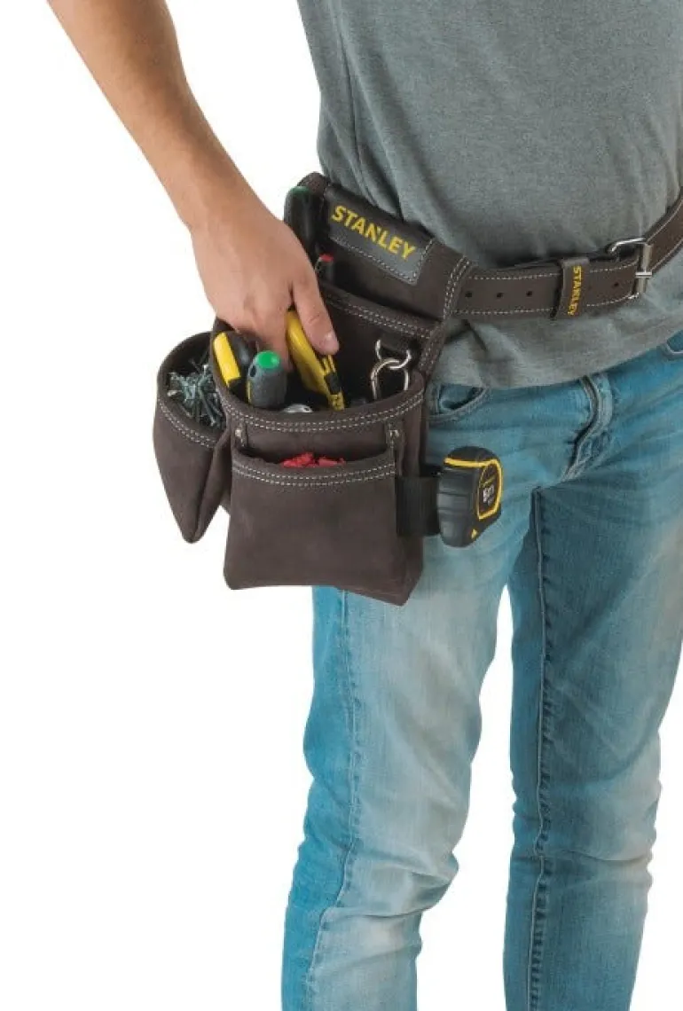 Porte outils cuir simple ceinture STANLEY