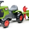 Porteur tracteur Claas 1er âge avec remorque FALK