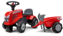 Porteur tracteur Massey Ferguson avec remorque FALK