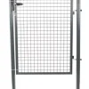 Portillon de jardin à clé 1 x 1 m gris anthacite