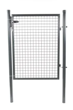 Portillon de jardin à clé 1 x 1 m gris anthacite