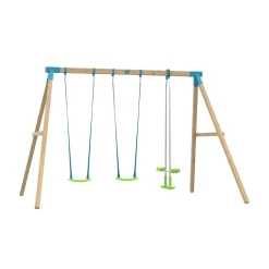 Portique Anthémis bois carré 2 balançoires H.243 cm TP TOYS