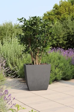 Pot carré Diva Basalt gris anthracite 42L EDA