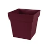 Pot carré Toscane 39 cm bourgogne 38L EDA