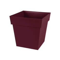 Pot carré Toscane 39 cm bourgogne 38L EDA