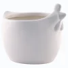 Pot Poule Blanche grand modèle L.14 x H.10 cm
