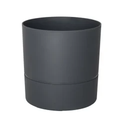 Pot rond gamme Aquaduo Ø19 cm gris anthracite 3,5L EDA