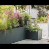 Pot carré Basalt 39,5 cm vert amande 31L EDA