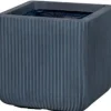 Pot carré Greenwich 31x28 cm bleu foncé
