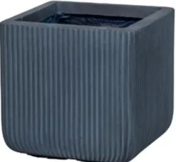 Pot carré Greenwich 37x33 cm bleu foncé