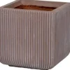 Pot carré Greenwich 31x28 cm marron