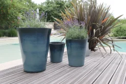 Pot de fleur Sydney blue wave Ø33 cm LES POTERIES D'ALBI