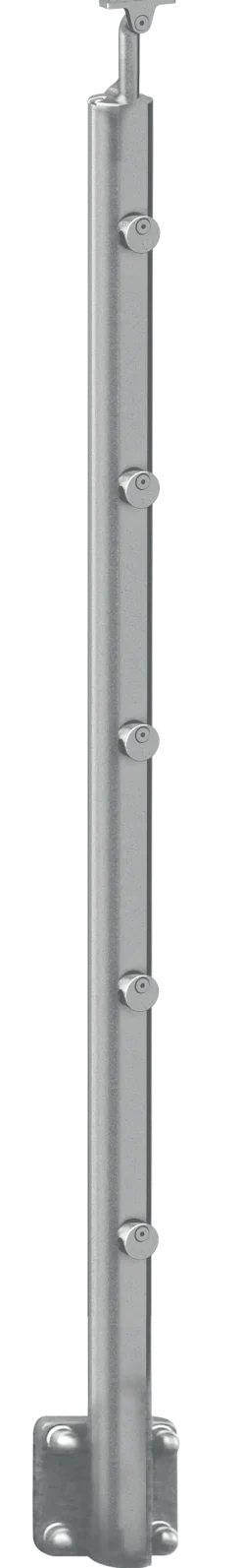Poteau OPALU aluminium gris thermolaqué 56 x 101 x 1136 mm