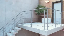 Poteau OPALU aluminium gris thermolaqué 70 x 110 x 972 mm