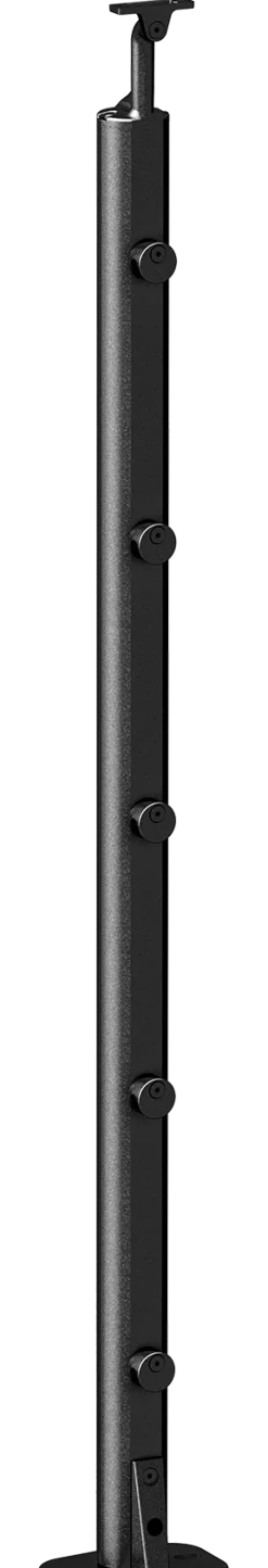 Poteau OPALU full black fixation à plat