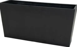 Pot Ecostone Bigular rectangulaire noir 79cm