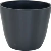 Pot Ecostone Egg rond noir Ø31cm