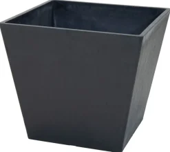 Pot Ecostone Square carré noir 30cm