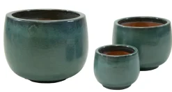 Pot en terre émaillée Glazed vert