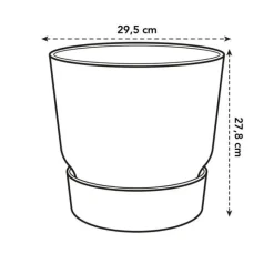 Pot Greenville Rond Ø30cm Sable ELHO
