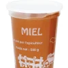 Pot plastique transparent texte SIM 500 g