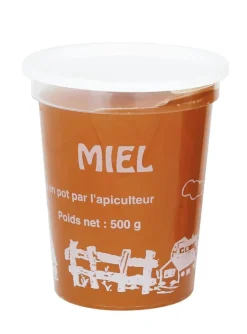 Pot plastique transparent texte SIM 500 g