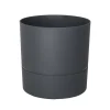 Pot rond gamme Aquaduo Ø14 cm gris anthracite 1,4L EDA
