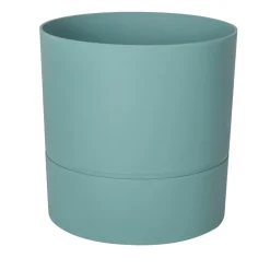 Pot rond gamme Aquaduo Ø24 cm vert eucalyptus 7L EDA