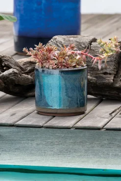 Pot rond Océan Ø20 cm bleu DEROMA