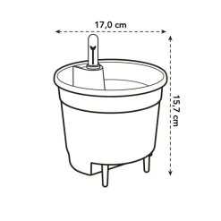 Pot Self-watering Insert Ø17cm Noir ELHO