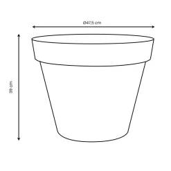 Pot Toscane Ø47.5 cm orange 43L EDA