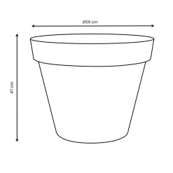 Pot Toscane Ø60 cm orange 76L EDA