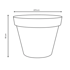 Pot Toscane Ø80 cm orange 170L EDA