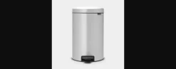 Poubelle à pédale NewIcon gris métallisé 20L