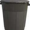 Poubelle d'immeuble ronde 50L + couvercle taupe BELLI