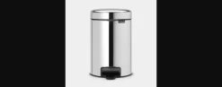Poubelle à pédale NewIcon gris métallisé 3L