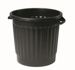 Poubelle sans couvercle 80L Ø54,5 cm noire