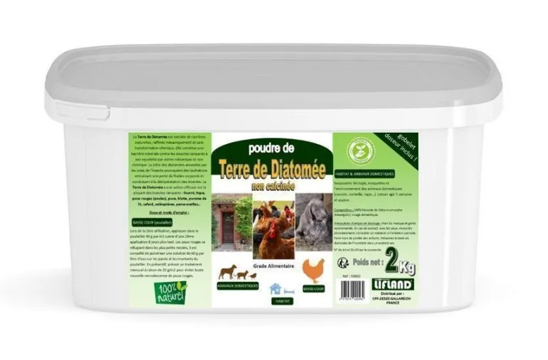 Poudre de terre de diatomée - seau de 4,5 kg