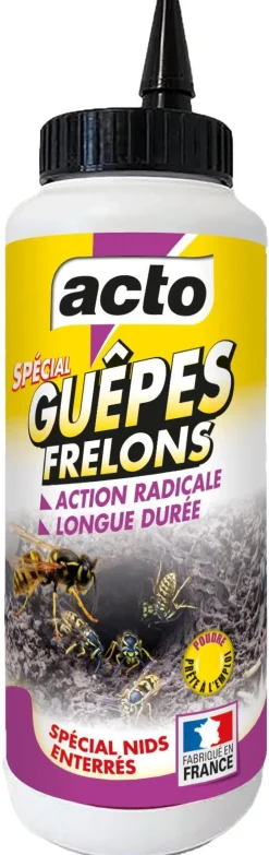 Poudre pour nids de guêpes et frelons enterrés 400g ACTO