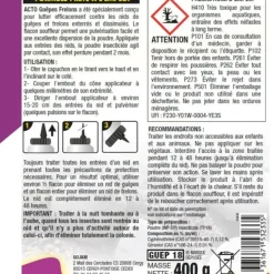 Poudre pour nids de guêpes et frelons enterrés 400g ACTO
