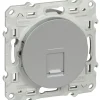 Prise RJ45 catégorie 5 utp Odace aluminium