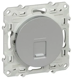 Prise RJ45 catégorie 5 utp Odace aluminium