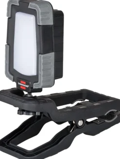 Projecteur de chantier LED à pince rechargeable/orientable