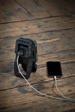 Projecteur de chantier LED à pince rechargeable/orientable