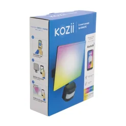 Projecteur LED IP44 connecté Kozii avec détecteur RVB/blanc