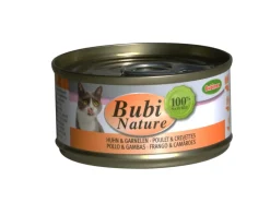 Pâtée pour chat Bubi Nature au poulet/crevettes 70g
